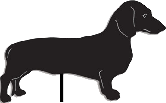 Clip Art Transparent Library Lover Gifts Apparel Jewelry - Dachshund Silhouette (550x343)