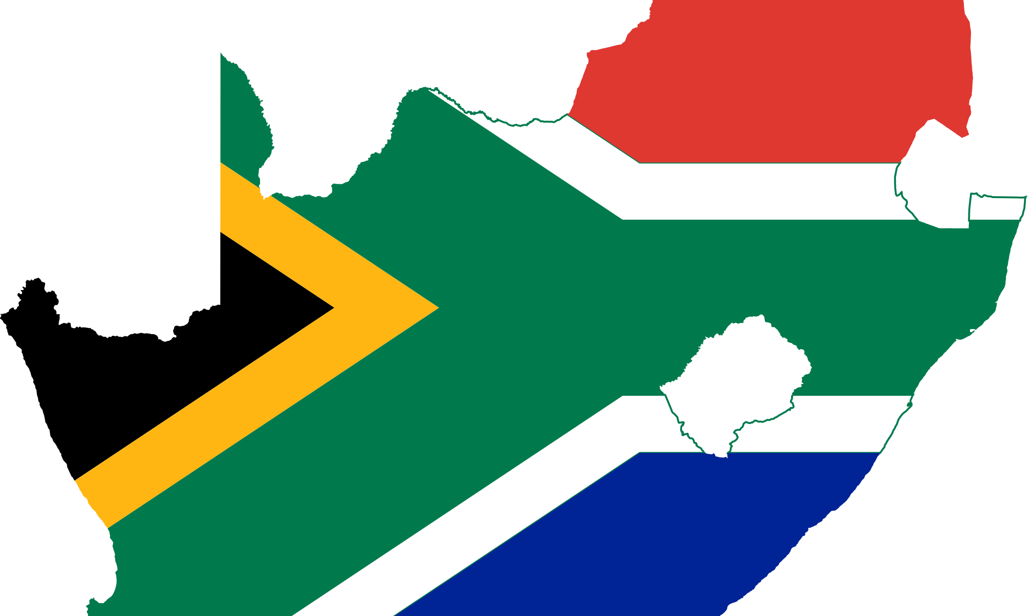 Grilling Clipart Braai South African - South Africa Flag Clipart (2000x1200)