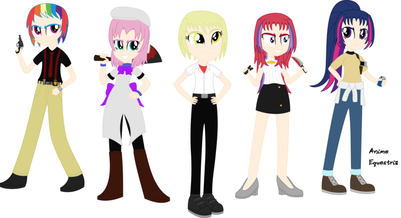 Anime-equestria, Blood, Boots, Bow, Cleaver, Clothes, - Equestria (800x436)