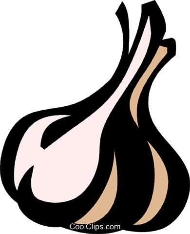 Garlic Clove Royalty Free Vector Clip Art Illustration - Garlic Clove (390x480)