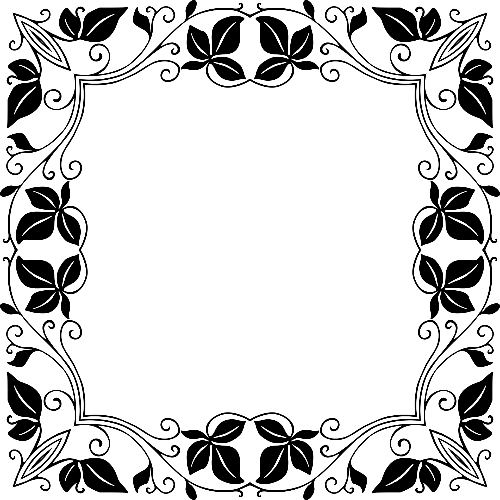 Coloring Pages - Black And White Page Border Design (500x500)