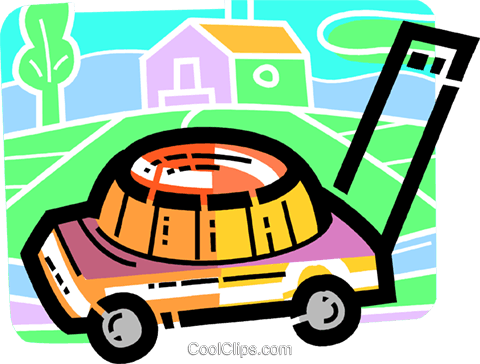 Lawnmowers Royalty Free Vector Clip Art Illustration - Lawnmowers Royalty Free Vector Clip Art Illustration (480x364)