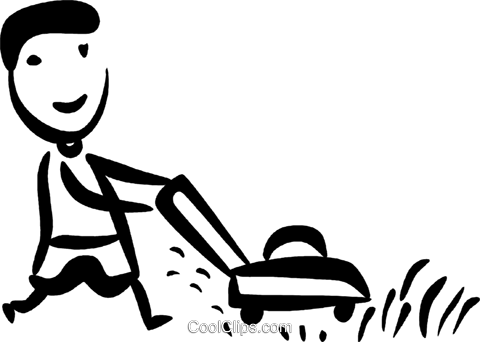 Lawnmowers Royalty Free Vector Clip Art Illustration - Lawn Mower (480x342)