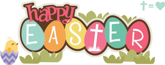 Clipart Black And White Library Brunch Clipart Easter - My Sweetheart Happy Easter (640x250)