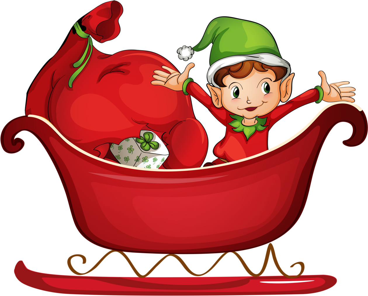 Christmas Clipart, Outdoor Christmas, Gnomes, Elves, - Merry Christmas Wishing Banner (1280x1014)
