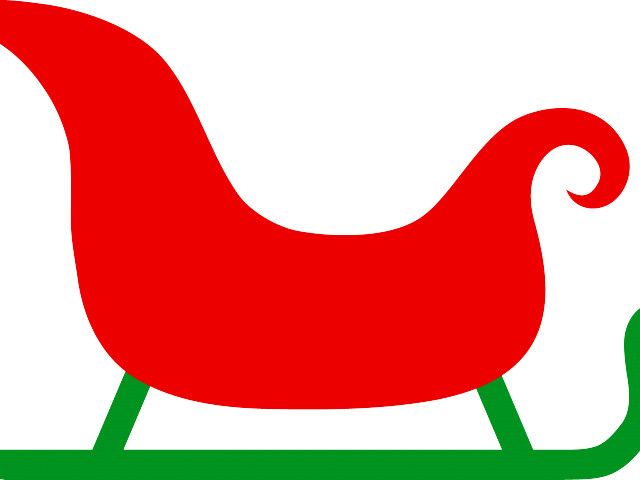 Free Clip Art Santa Sleigh (640x480)
