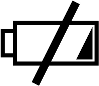 Computer Icons Electric Battery Download Openoffice - No Battery Icon Png (383x340)