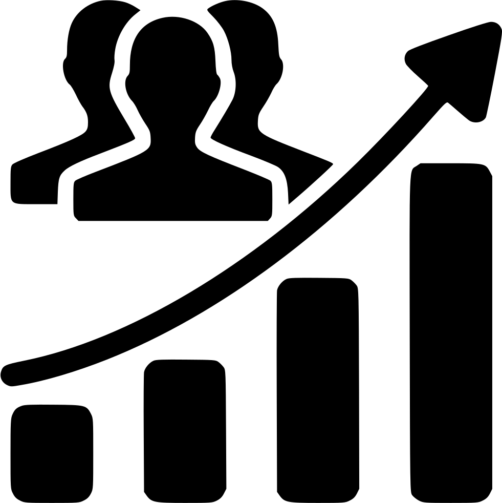 Audience Growth Chart Svg Png Icon Free Download - Audience Growth Icon (981x982)