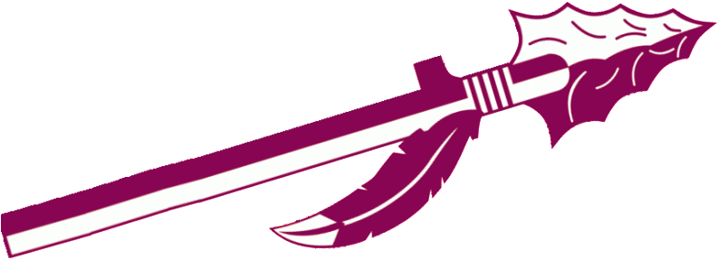 Trojan Clipart Spear - 17" Florida State Seminoles Metal Wall Art (799x376)