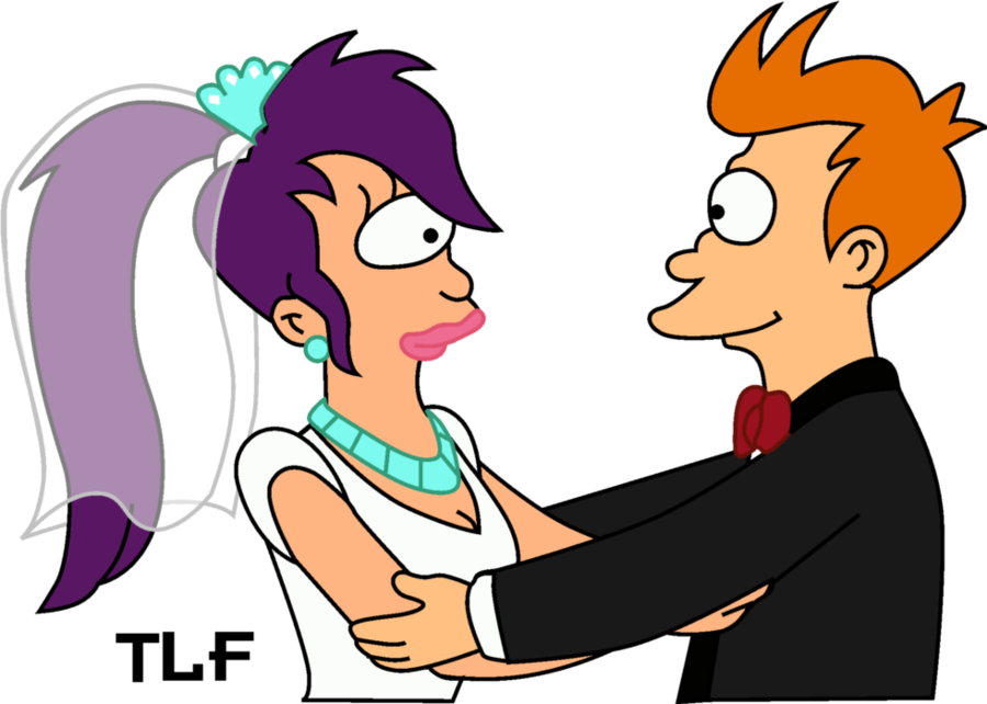 Futurama Clipart Frye - Leela (900x642)