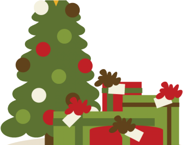 Christmas Tree Clipart Scrapbook - Presents Under Christmas Tree Clipart (640x480)