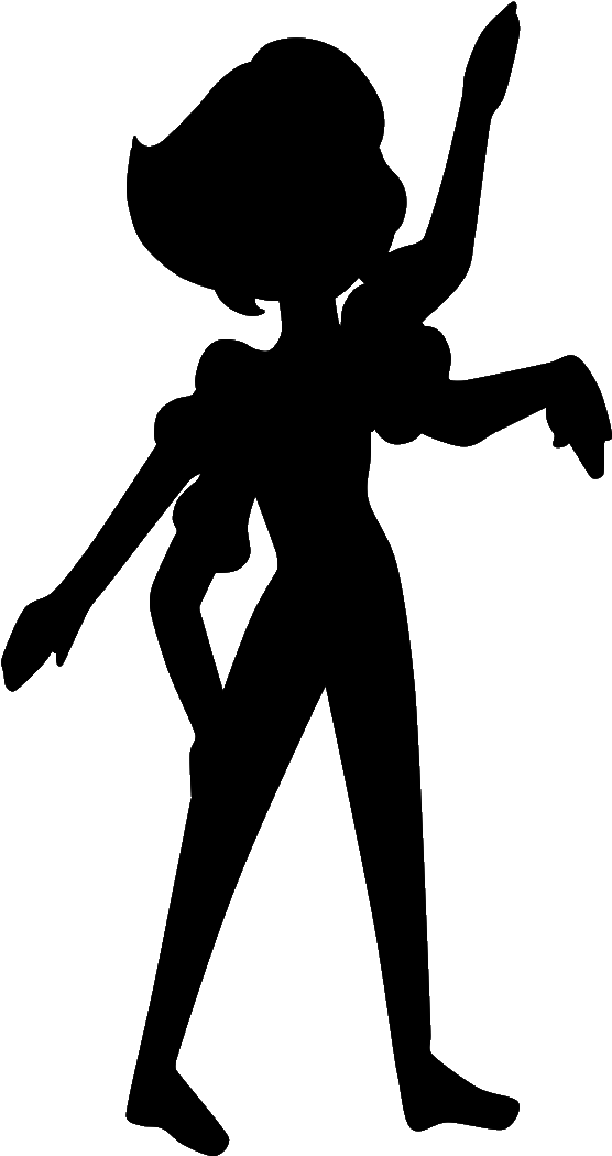 Paintbrush Clipart Silhouette - Steven Universe Steven Silhouette (617x1200)