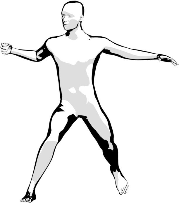 Motion Human Drawing Finger - Desen Om In Miscare (653x750)