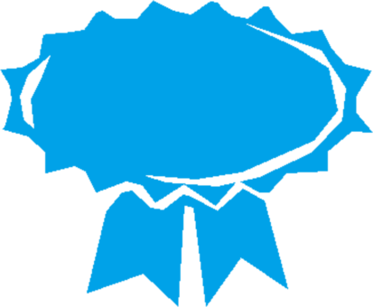 Ribbon Award Logo Prize Rosette - Pita Logo (413x340)