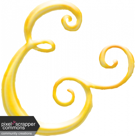 Yellow Ampersand - Digital Scrapbooking (456x456)