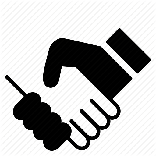 Clip Art With Transparent Background - People Shaking Hands Icon (512x512)