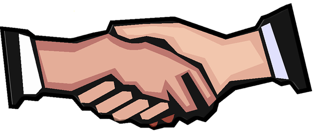 Jpg Royalty Free Handshake Clipart Bet - Handshake Clip Art (628x266)