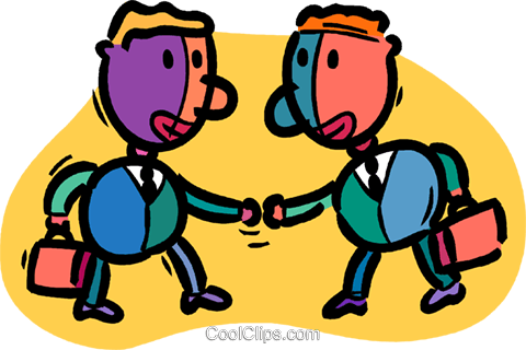 Businessmen Shaking Hands Royalty Free Vector Clip - Collaboration (480x320)