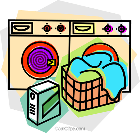 Laundry Machines With Laundry Royalty Free Vector Clip - Laundry Room Clipart (480x456)