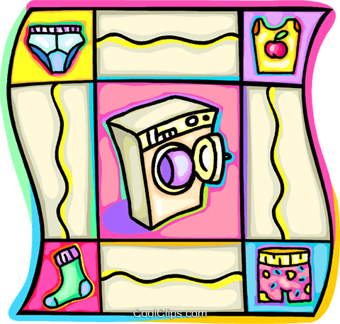 Washing Machines Royalty Free Vector Clip Art Illustration - Clip Art (480x457)