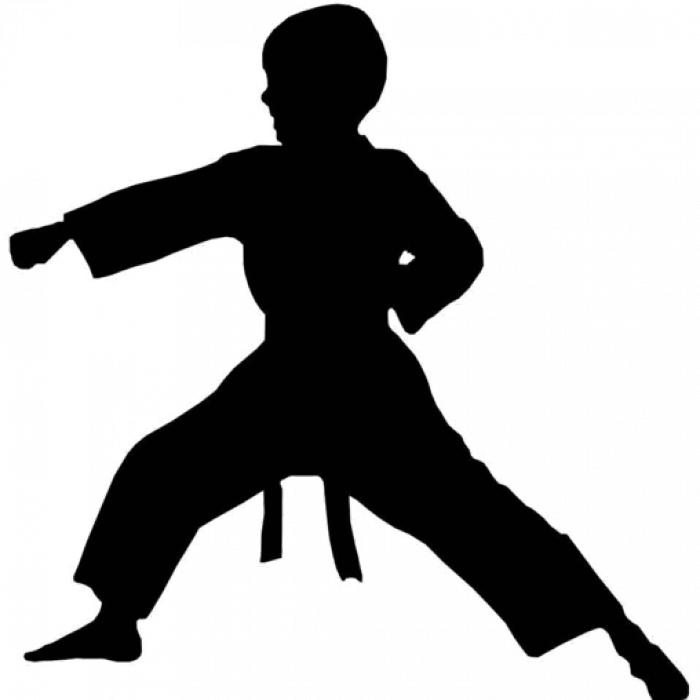 Man Walking Clipart Walking Clip Art - Taekwondo Silhouette Kid (700x700)