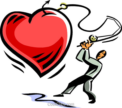 Man With A Fishing Pole Catching A Heart Royalty Free - Pescadores De Homens Png (480x426)