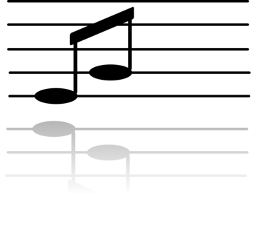 Musical Note Poster Printing Clef - Nota Omalovánky (358x340)