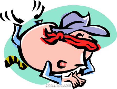 Cartoon Businessman Blindfolded Royalty Free Vector - Illustration (480x365)