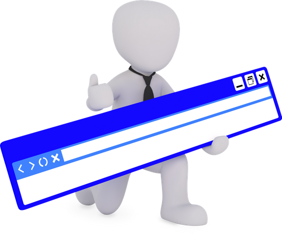 Business Man Holding A Banner - Business Man Holding A Banner (550x456)