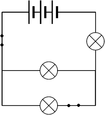 Natural Sciences Grade 9 Electric Shock Clip Art Electrical - 3 Cells In Parallel (486x500)