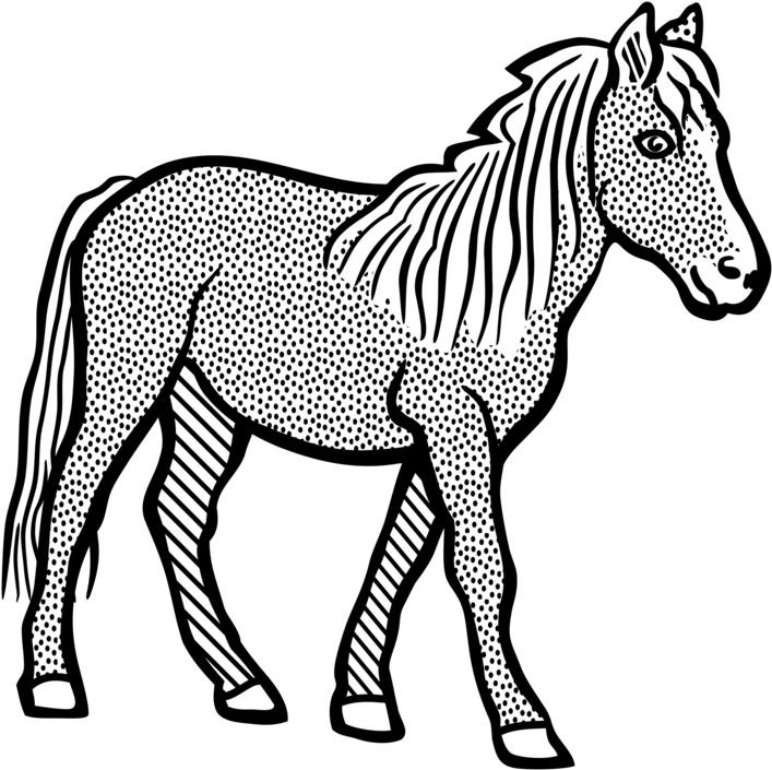 Horse Ausmalbild Coloring Book Unicorn Microsoft Word - Clip Art Of Horse (752x750)
