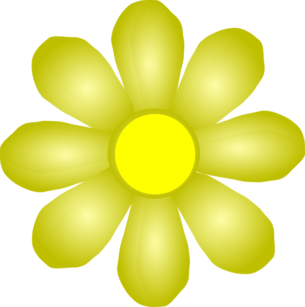 This Free Clip Arts Design Of Yellow Flower - This Free Clip Arts Design Of Yellow Flower (594x597)