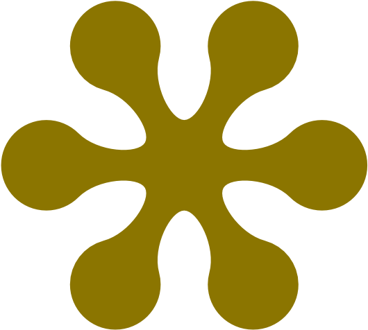 Gold Flower Clip Art - 70's Clip Art (555x550)