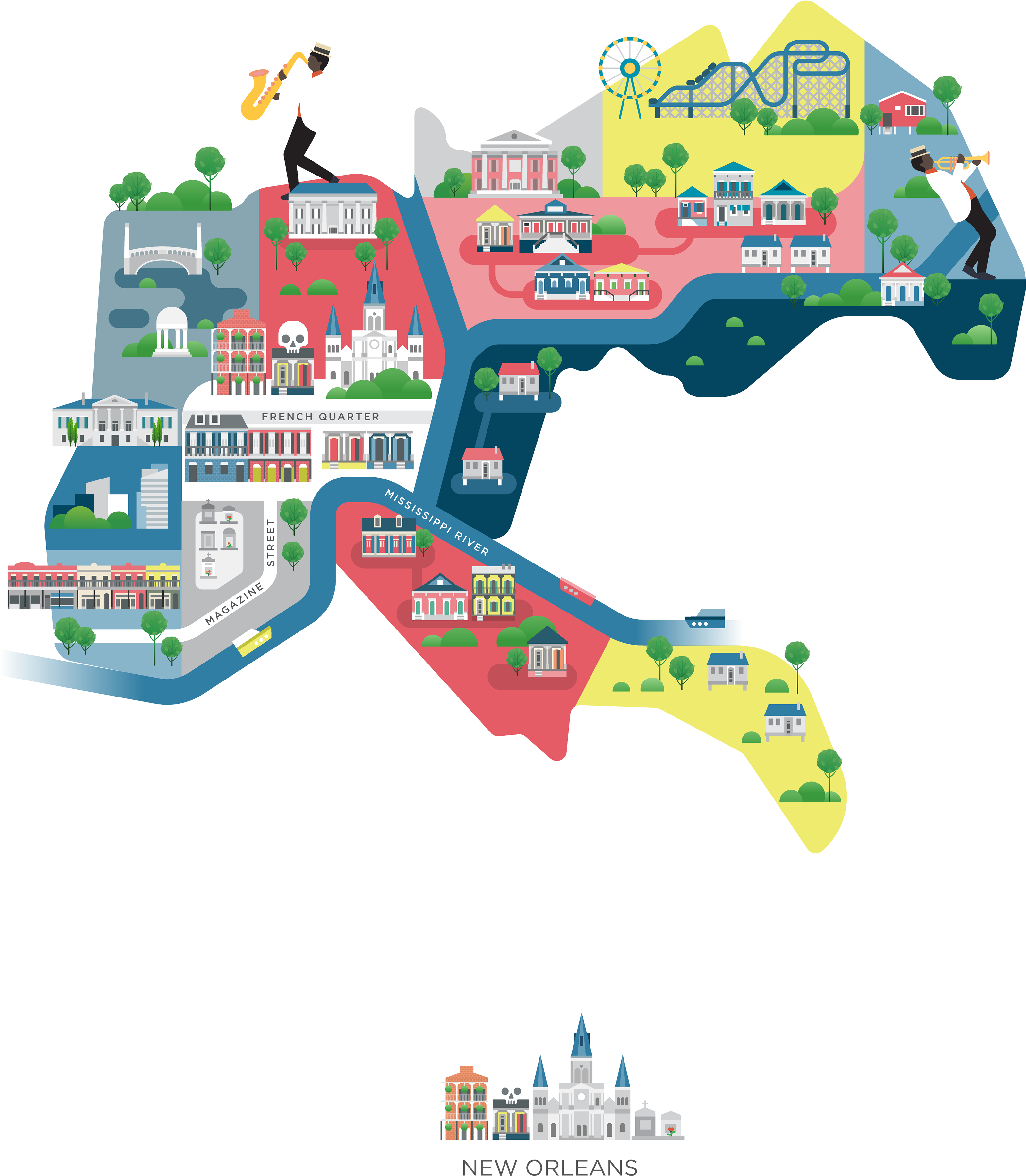Maps Of America - Jing Zhang Map Of City (3840x4388)