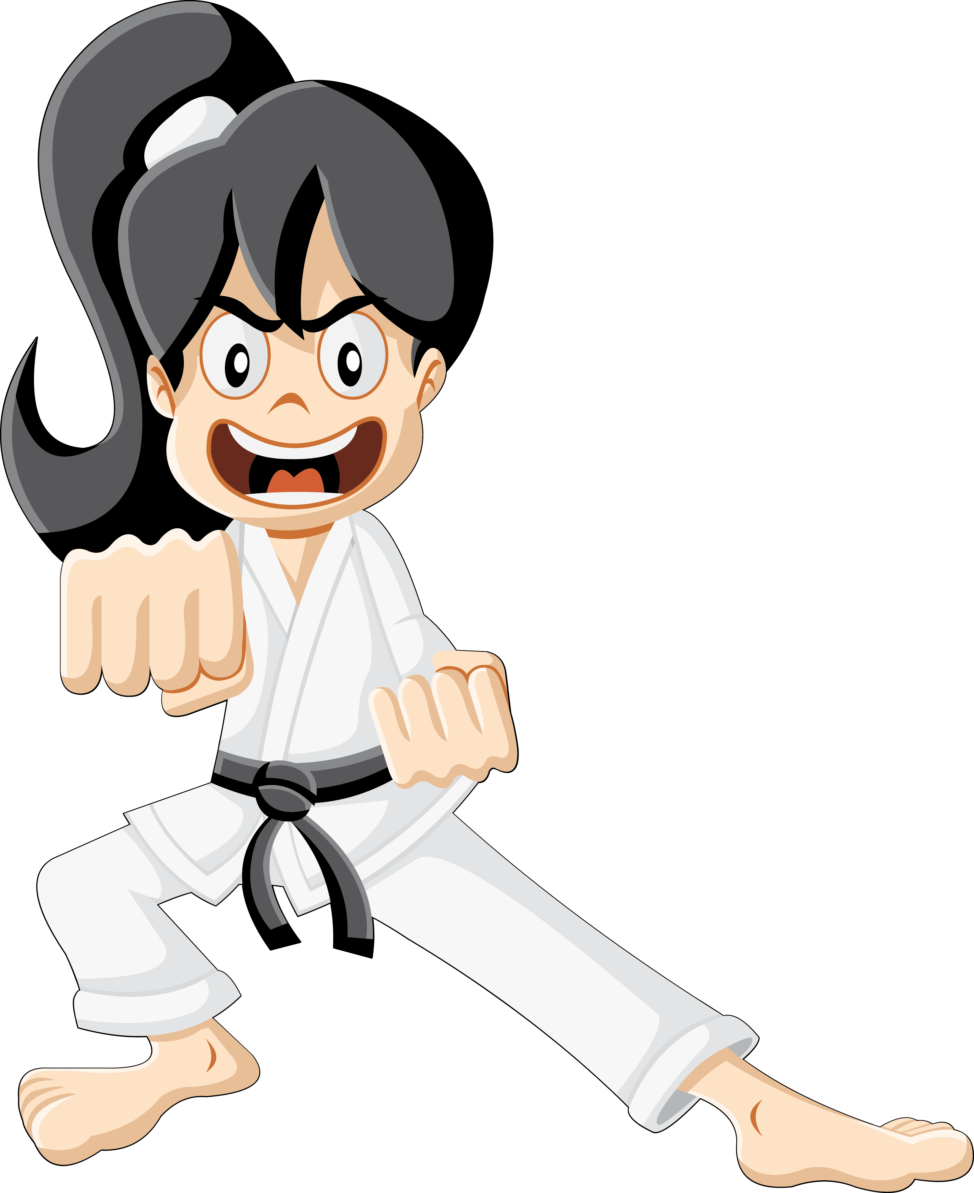 Clip Art The Martial Arts Cartoon - Black Belt Karate Cartoon (3750x4592)
