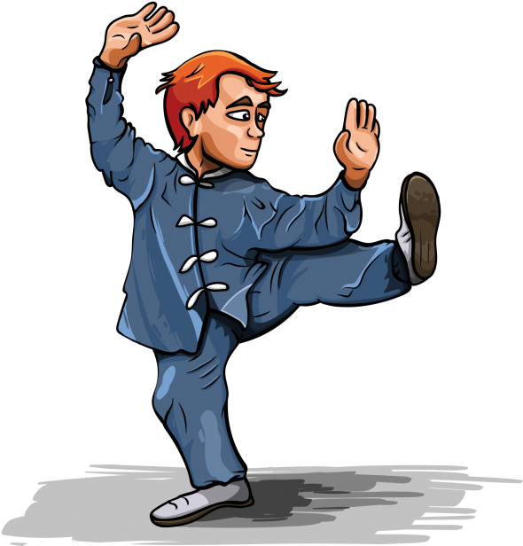 Taichi Young Man - Tai Chi Cartoon (640x650)