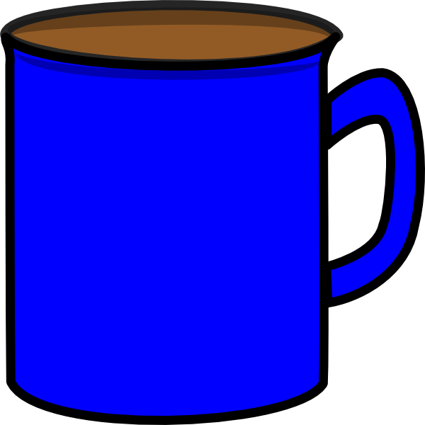 Blue Clip Art At Clker Com Vector - Mug Clip Art (600x600)