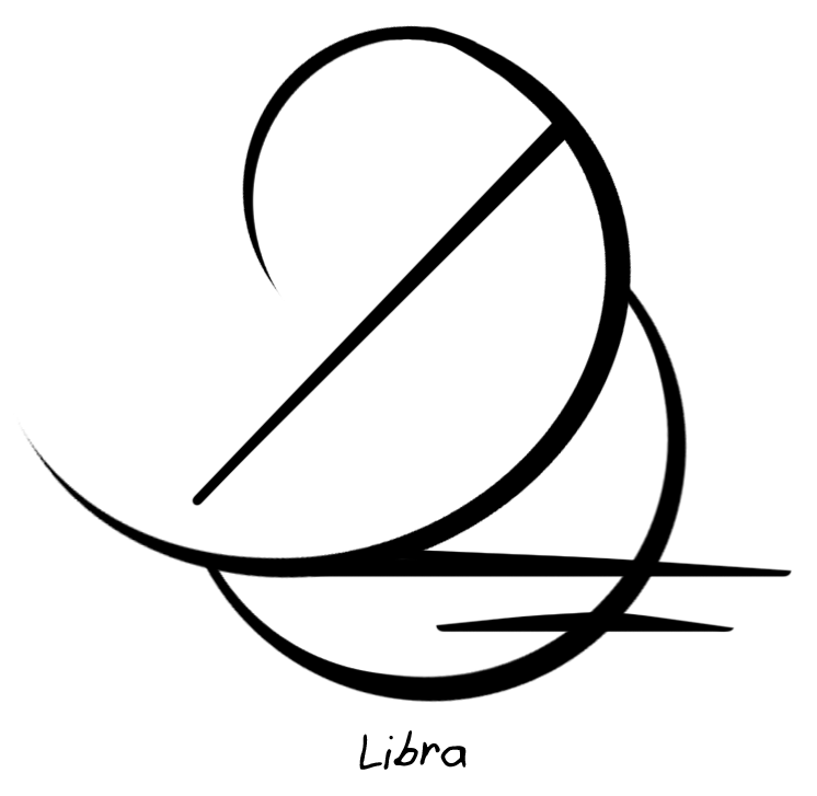 “libra” Zodiac Sigil Requested By Anonymous Libra Zodiac, - Line Art (750x750)