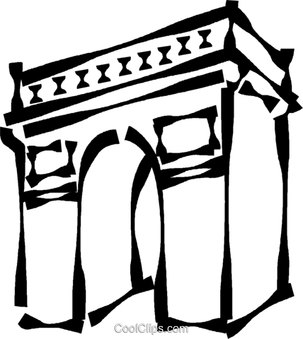 Monument Clipart Arc De Triomphe - Arc De Triomphe (428x480)
