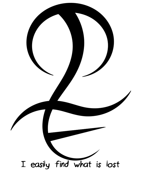 “i Easily Find What Is Lost” Sigil For Anonymous Sigil - Witchcraft (750x720)