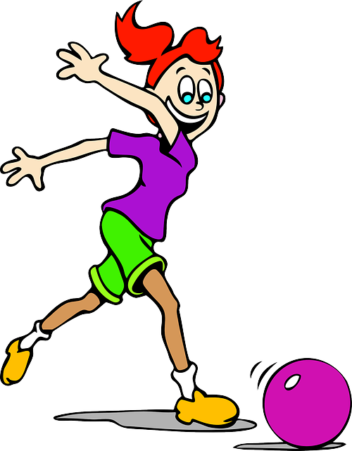 Girl, Soccer, Happy, Kid, Ball, Football, Playing, - Rolling A Ball Clip Art (500x640)