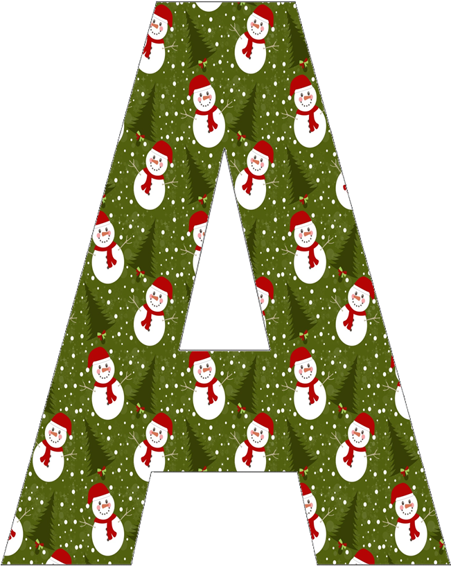 B *✿* Muñequito De Nieve De Katia Artea - Free Christmas Alphabet Letters (720x960)