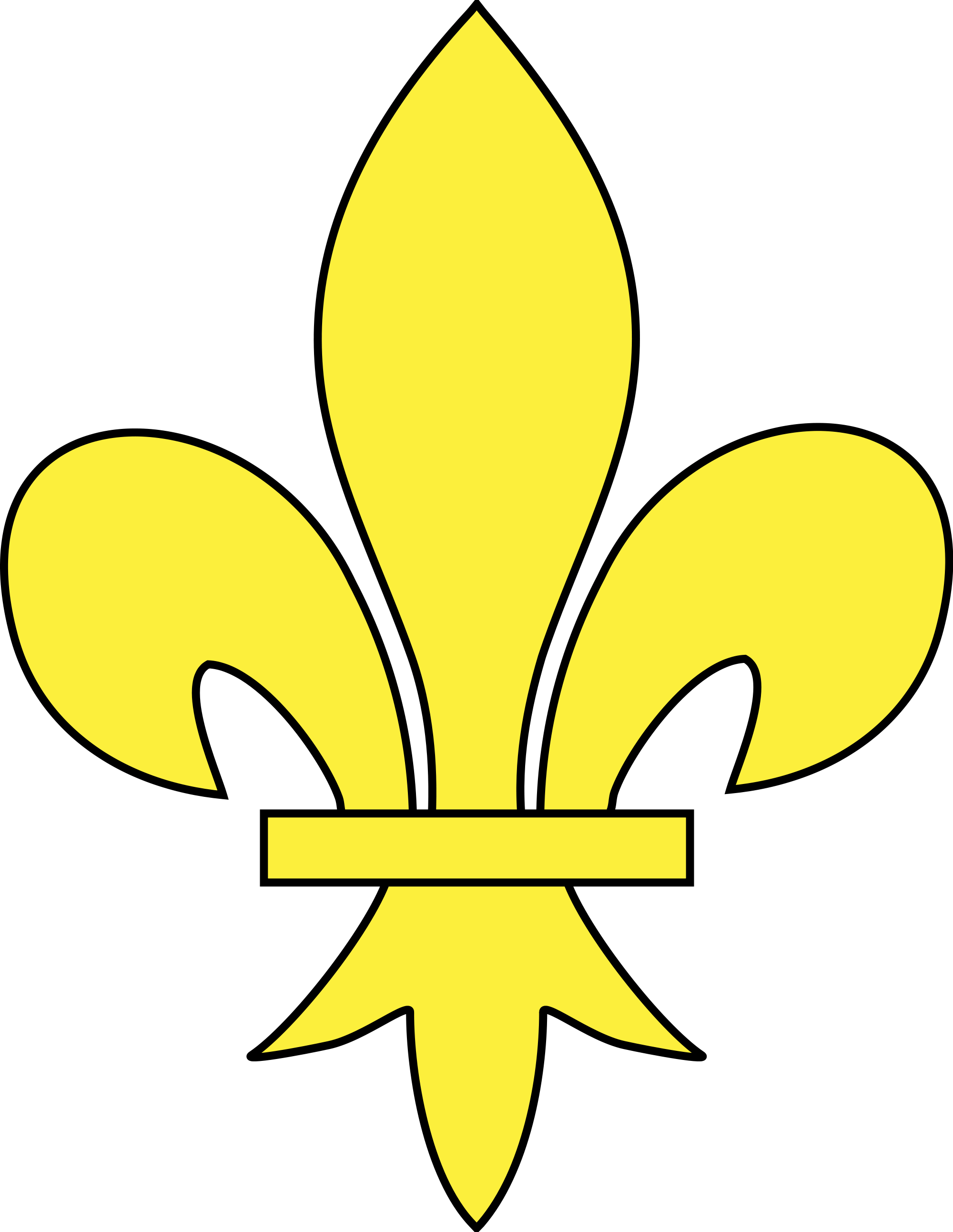 Simple - Fleur-de-lis (2000x2585)