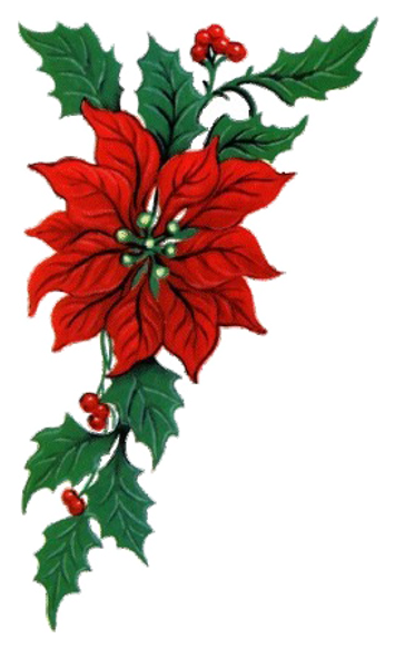 Set Of 4 Christmas Cutlery Holders Sock Santa Dinner - Free Poinsettia Clip Art (389x648)