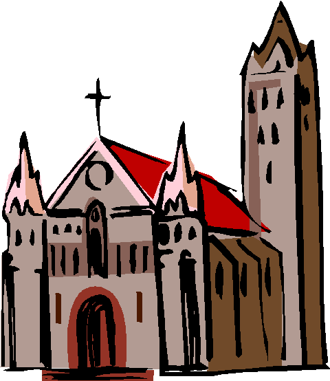 Iglesia Catolica Dibujo Clipart Parish Catholic Church - Dibujo De Una Iglesia Catolica (480x554)