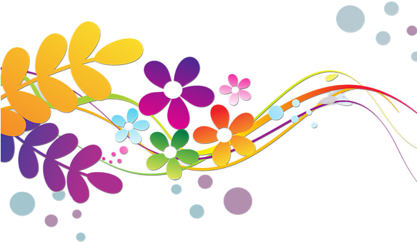 Bleed Area May Not Be Visible - Colorful Cut Paper Flowers Ferns An Shower Curtain (600x600)