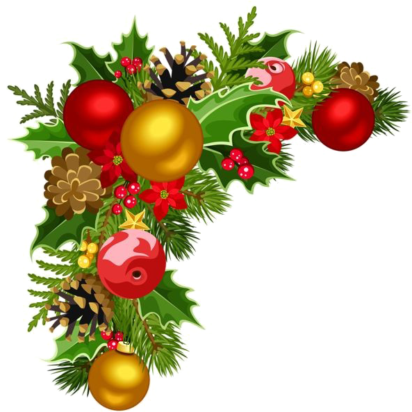 Christmas Decoration Png Image Background - Christmas Corner Decor Png (597x600)