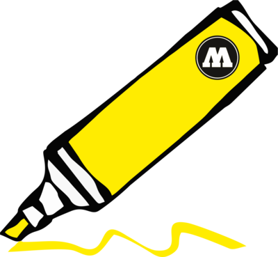 Zinc Yellow 4mm - Clipart Black And White Markers (400x369)