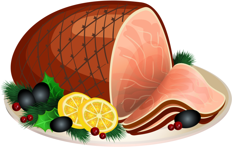 Christmas Ham Clipart - Thanksgiving Ham Clip Art (800x508)