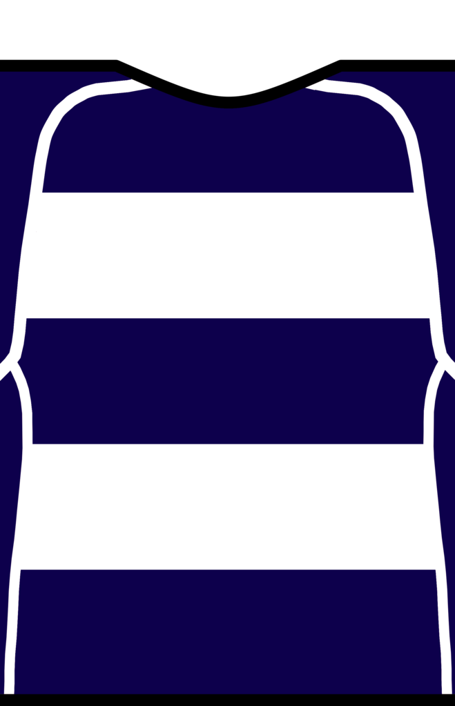 Kit Body Navy Hoops With Pinstripe - Kit Body Navy Hoops With Pinstripe (659x1023)